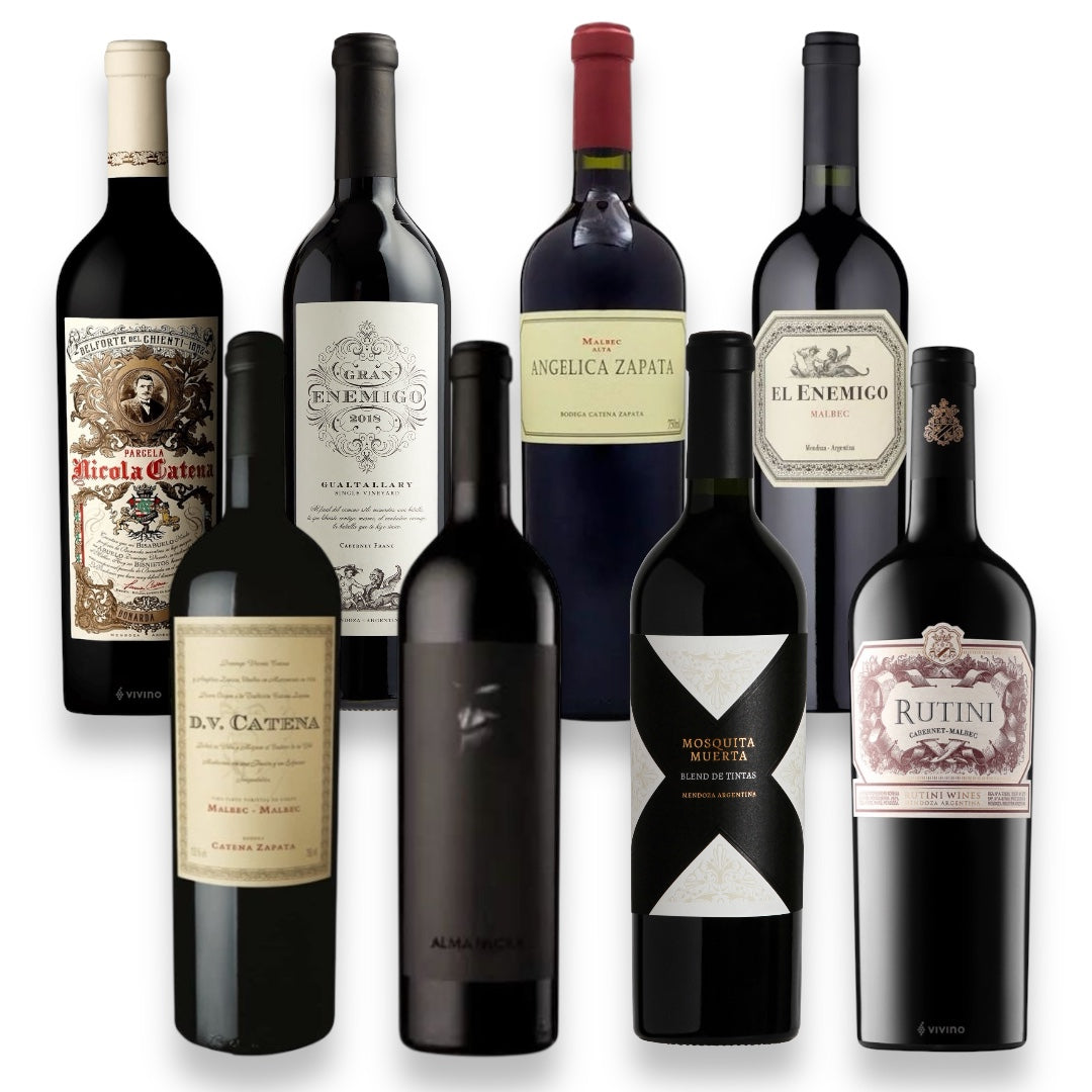 Kit 8 Vinhos Argentinos Adega Completa