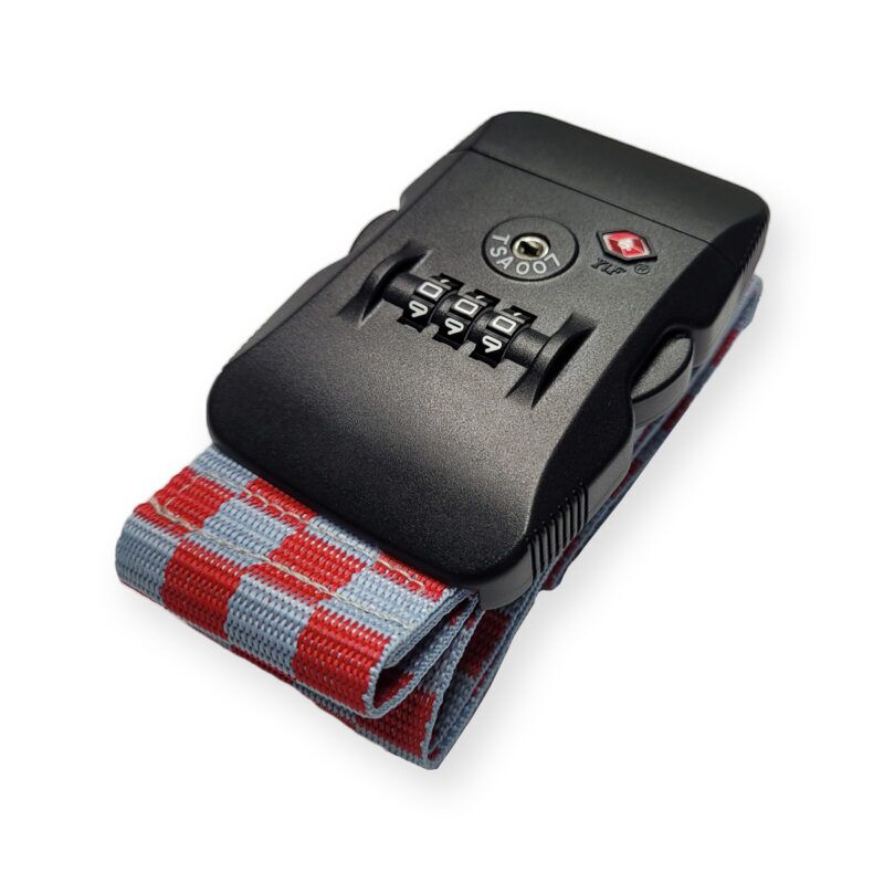 Cadeado Para Case Transbottle Fita Vermelha Segredo Numérico TSA