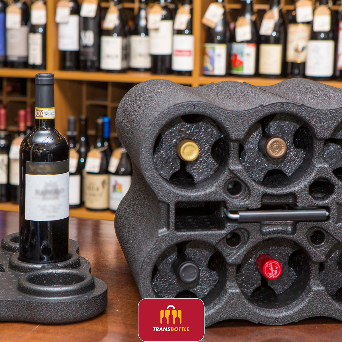 Mala Exclusiva de Transporte Segurança Para Garrafas Anti Impacto +2 Transbottle Para 6 Garrafas