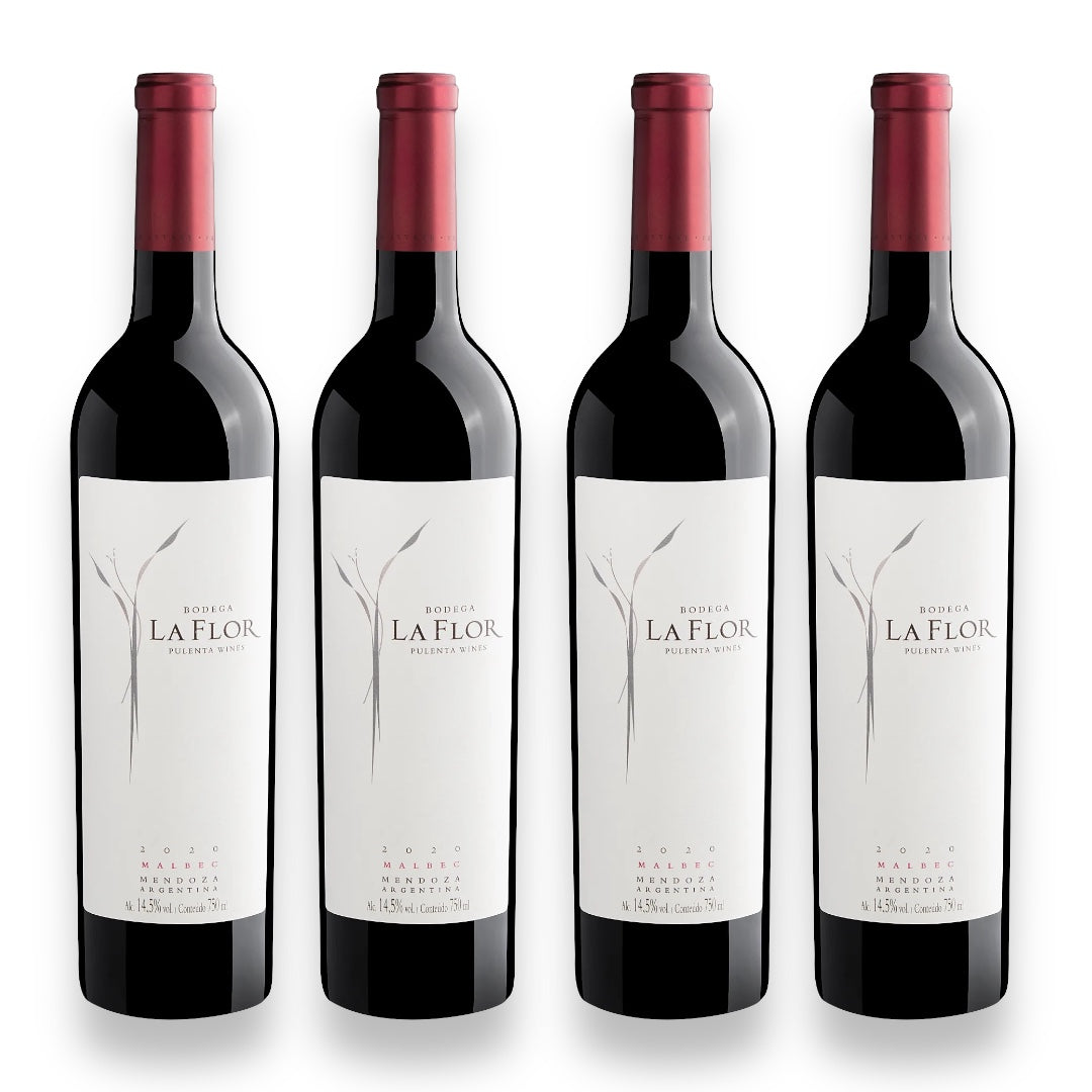 Kit 4 Vinhos Pulenta La Flor Malbec