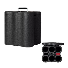 Case de Proteção de Garrafas de Vinho e Cadeado em Tecido Vermelho Inviolável TSA