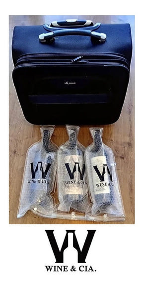 Protetor de garrafa de vinho em plástico bolha – Wine Skin – 12 unidades
