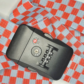 Case de Proteção de Garrafas de Vinho e Cadeado em Tecido Vermelho Inviolável TSA